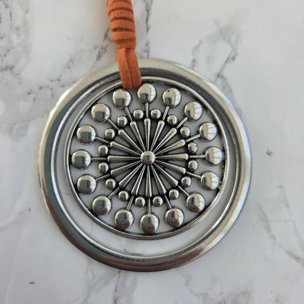Paparazzi One Mandala Show Orange Necklace And Earrings Jewelry Piece